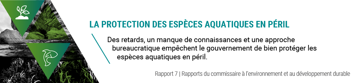 Rapport 7 — La protection des espèces aquatiques en péril