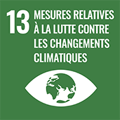 Objectif de développement durable numéro 13 des Nations Unies : Prendre des mesures relatives aux changements climatiques et à leurs impacts