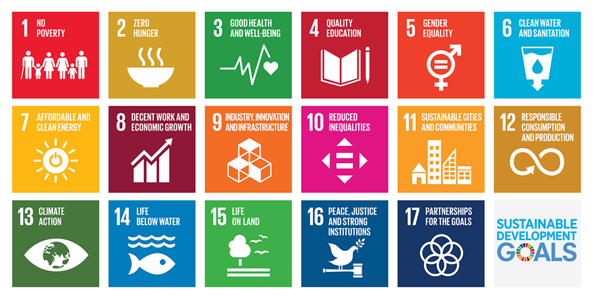 Image illustrating the 17 sustainable development goals of the United Nations