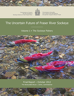 Front cover of Volume I of the Cohen Commission report from 2012