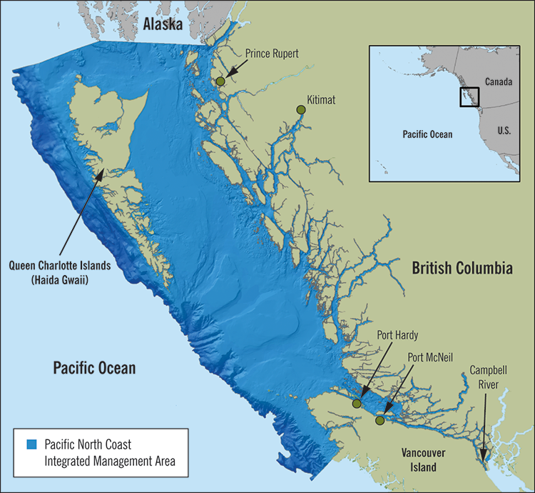 Map of Canada’s Pacific North Coast