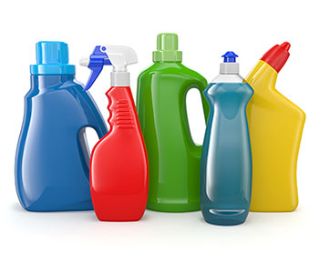 Photo of containers for household cleaners