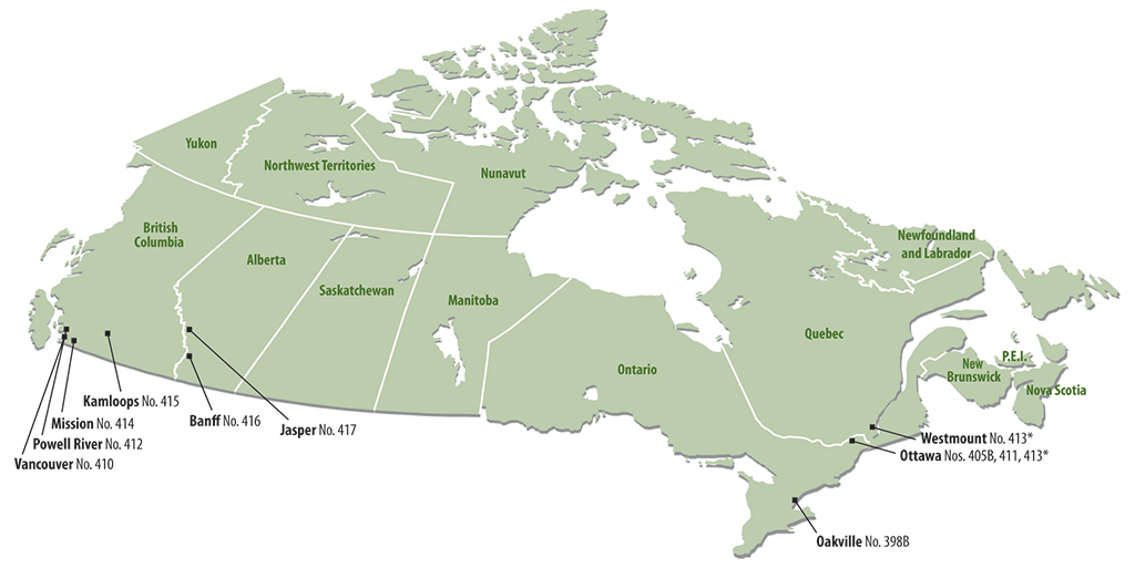 Map showing communities from which petitions came