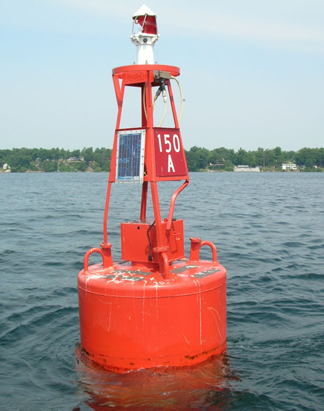 Bouée 150A de Cole Shoal, sur le fleuve Saint-Laurent, près de Brockville (Ontario)