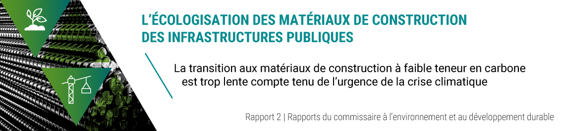 Rapport 2 — L’écologisation des matériaux de construction des infrastructures publiques